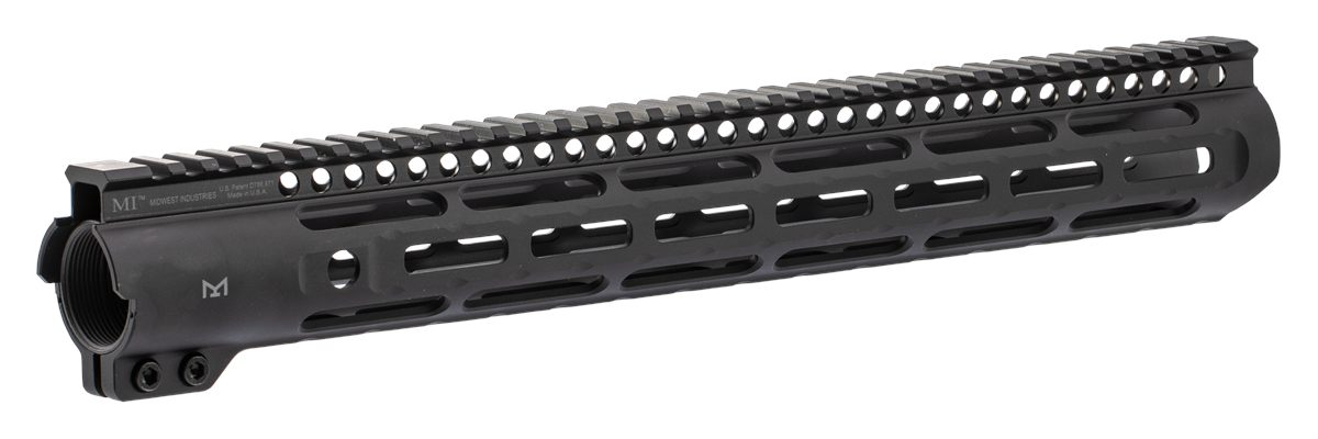 Midwest Industries MISLH15 Slimline AR-15 6061 Aluminum Black Hard Coat Ano