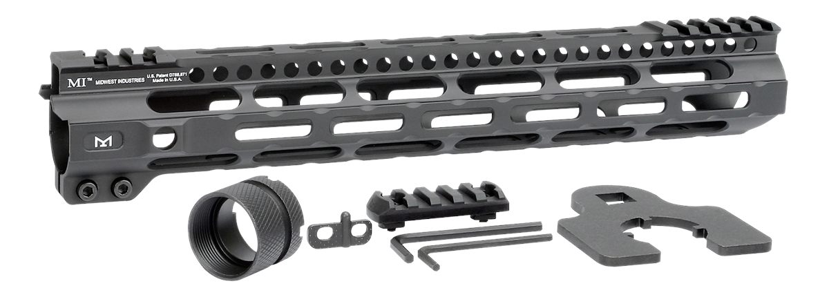 Midwest Industries MIULW12625 Ultralight AR-15 Black Hardcoat Anodized Alum