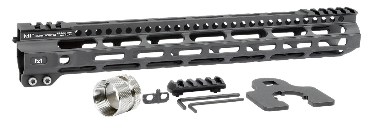 Midwest Industries MIULW14 Ultralight AR-15 Black Hardcoat Anodized Aluminu