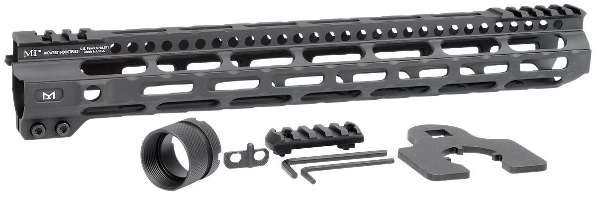 Midwest Industries MICRLW14 Combat Lightweight AR-15 Black Hardcoat Anodize
