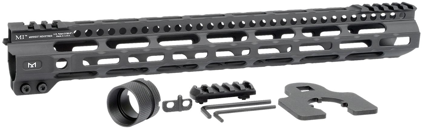 Midwest Industries MICRLW15 Combat Lightweight AR-15 Black Hardcoat Anodize