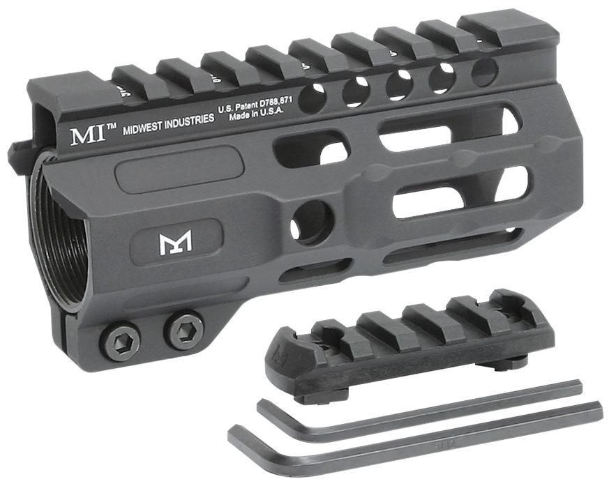 Midwest Industries MICRM45 Combat Black Hardcoat Anodized 6061-T6 Aluminum