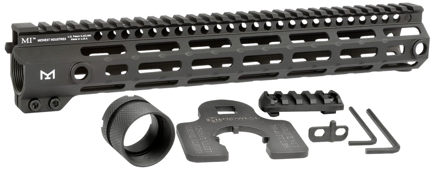 Midwest Industries MIG4M12625 Tactical G4M Handguard AR-15 Black Hardcoat A