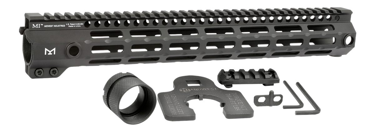 Midwest Industries MIG4M14 Tactical G4M Handguard AR-15 Black Hardcoat Anod
