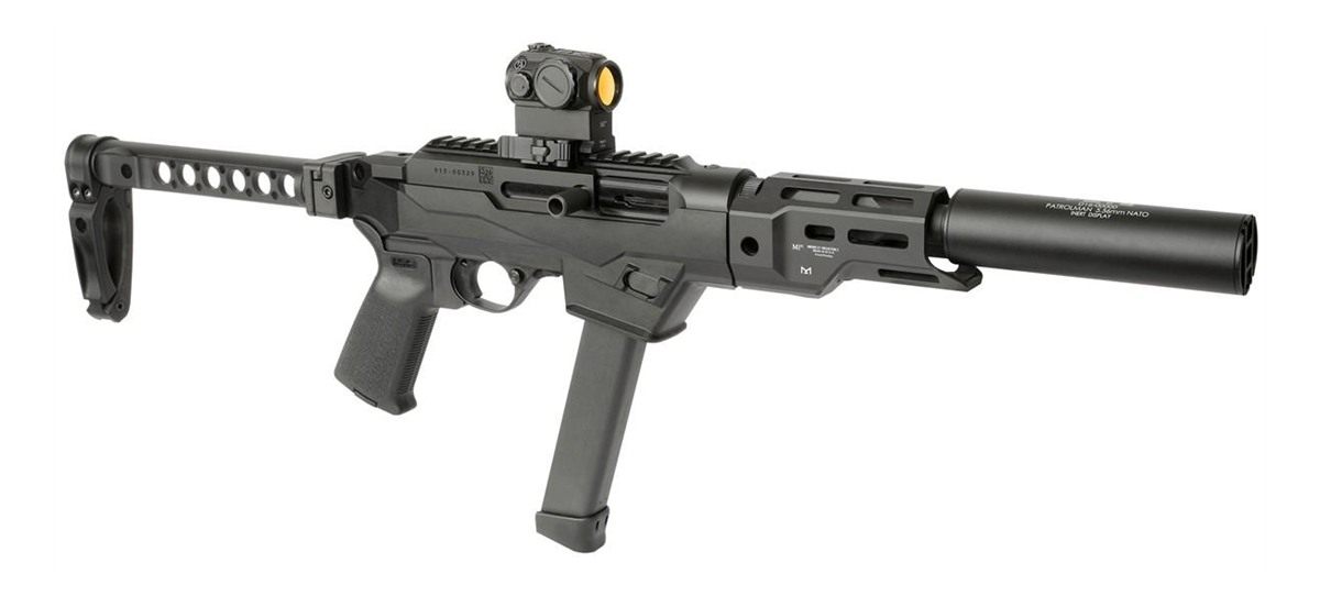 Midwest Industries Ruger Charger 4.875in M-LOK Handguard Black view 2