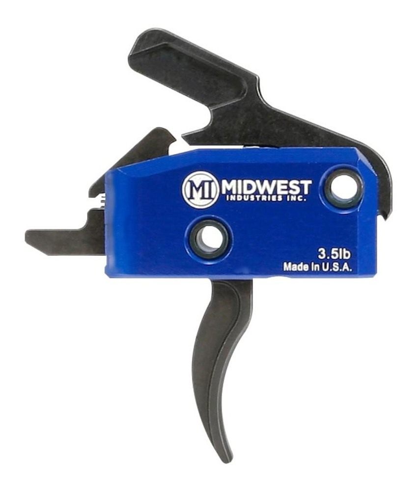 Midwest Industries Drop Trigger for AR-15 Curved 3.5lb with Anti Walk Pins view 2