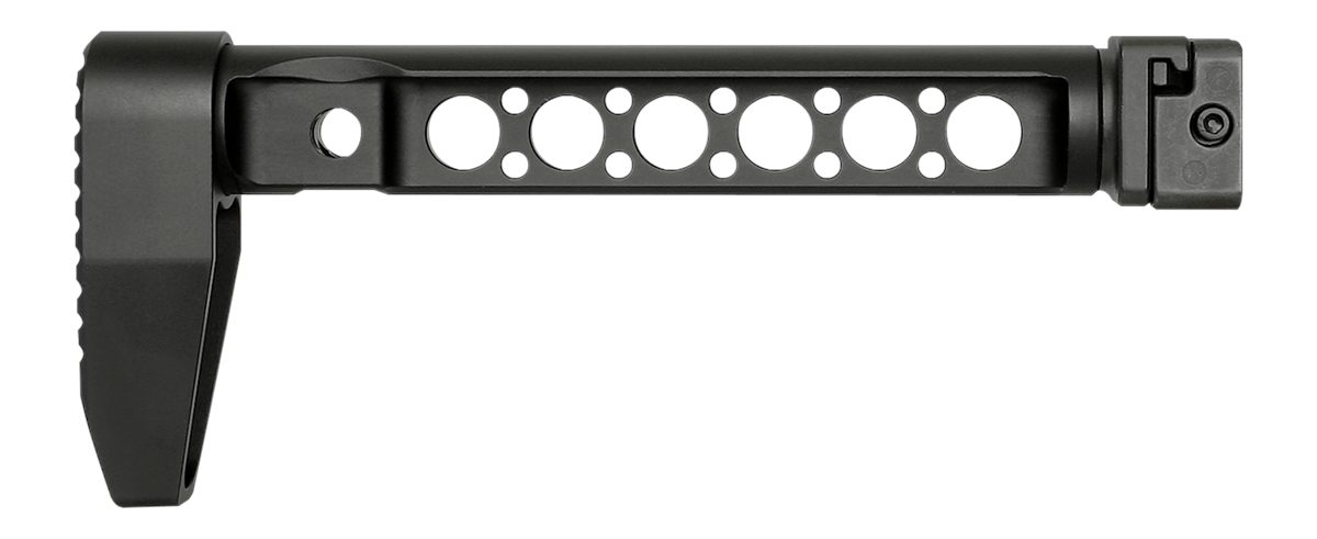 Midwest Industries Mistapsflws Buttstock with Folding Adaptor Black Steel M