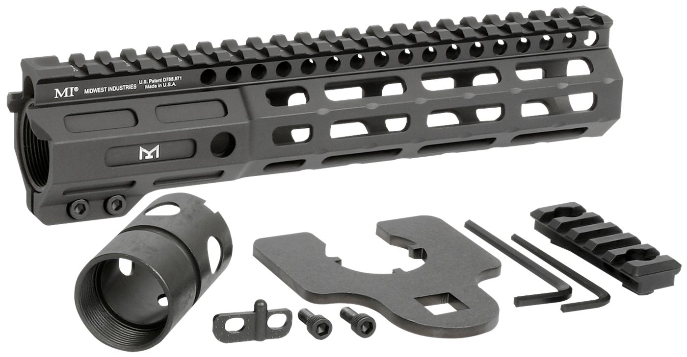 Midwest Industries MINF925 Night Fighter 9.25in M-LOK Black Hardcoat Anodiz