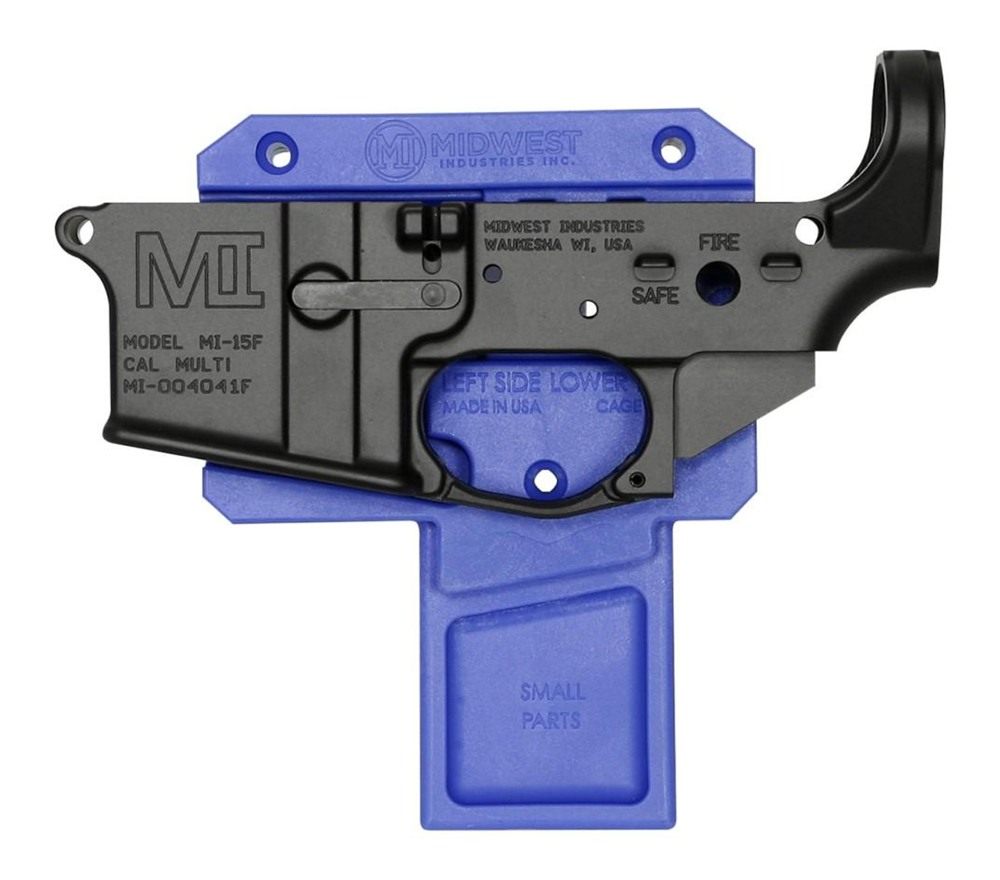 Midwest Industries MILRB Lower Receiver Block Blu Polymer for Mil-Spec AR-1