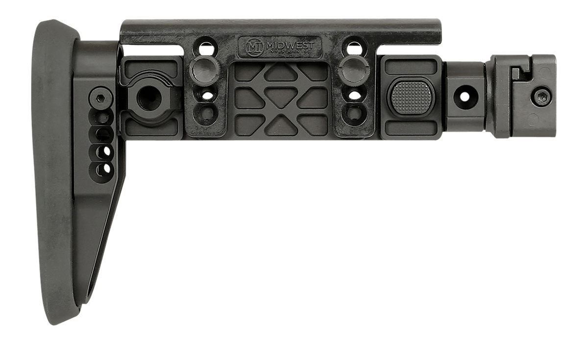 Midwest Industries Miakalphafs Alpha Folding Stock Black Synthetic Side wit