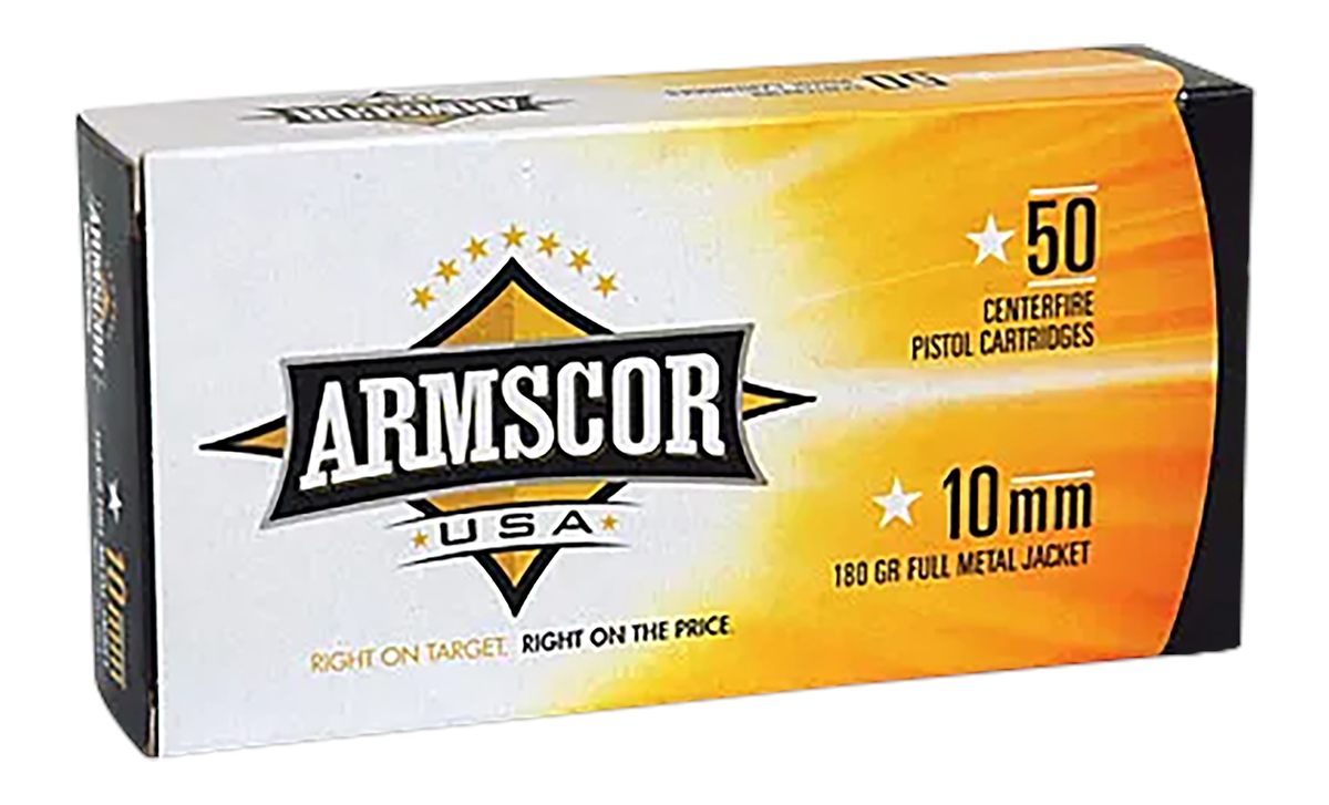 Armscor FAC102N USA 10mmAuto 180gr Full Metal Jacket 50 Per Box/20 Case