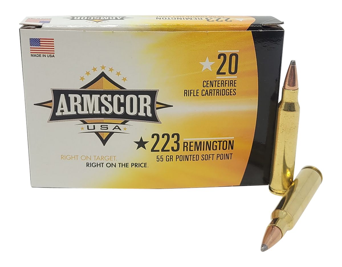 Armscor AC2232N USA 223 Rem 55gr Pointed Soft 20 Per Box/50 Case