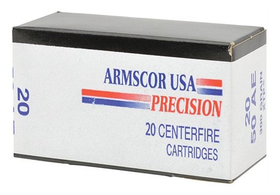 Armscor FAC50AE1N USA 50AE 300gr Hornady XTP Hollow Point 20 Per Box/20 Cas view 2