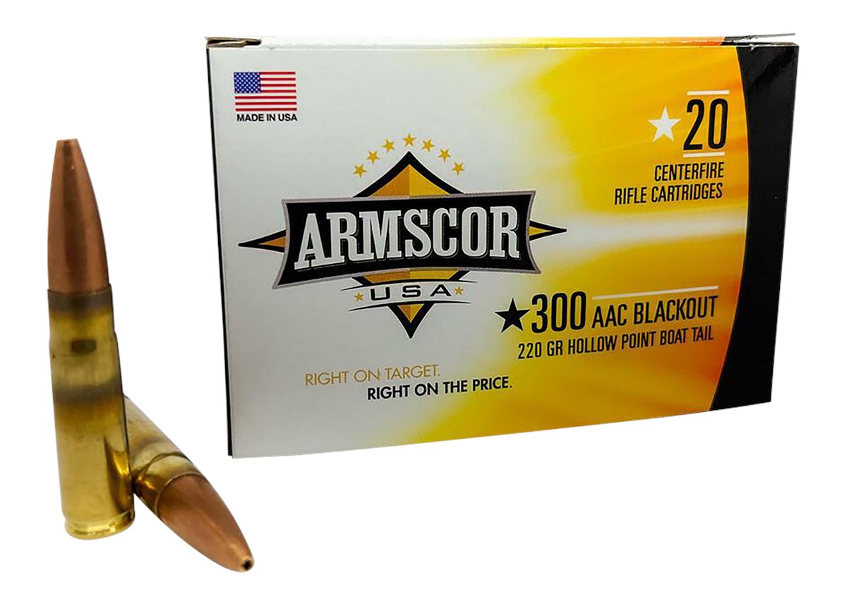 Armscor FAC300AAC3N USA 300 Blackout 220gr Hollow Point Boat Tail 20 Per Bo