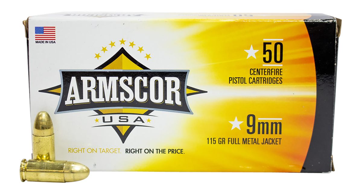 Armscor FAC92N USA 9mmLuger 115gr Full Metal Jacket 50 Per Box/20 Case