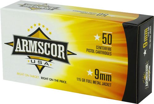Armscor FAC92N USA 9mmLuger 115gr Full Metal Jacket 50 Per Box/20 Case view 2