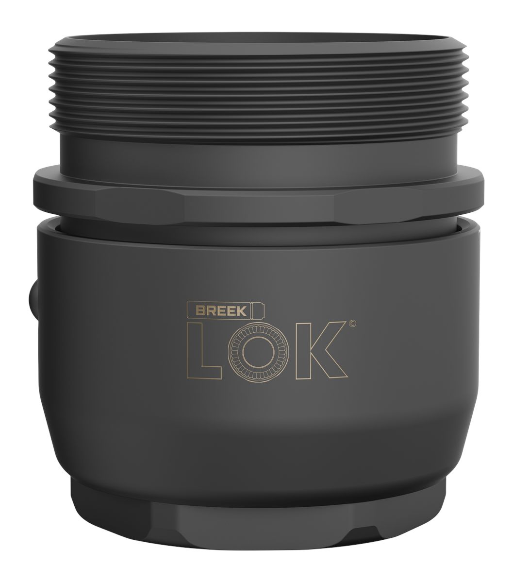 Breek Arms BRK4300 LOK 3QD Fits 1.375inx24 TPI Titanium DLC Black