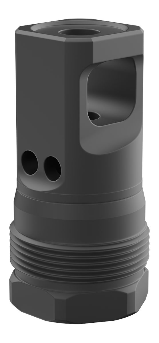 Breek Arms BRK4431 Echo Single Port Plan B Black Nitride Steel 5/8inx24 Thr