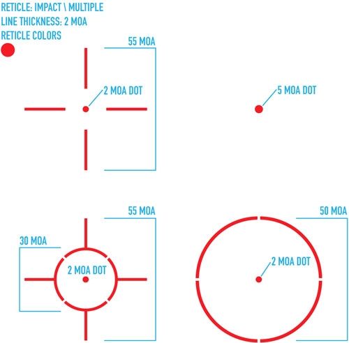 FIREFIELD IMPACT XLT REFLEX QR MULTI RETICLE RED DOT