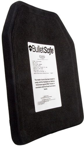 BULLETSAFE BALLISTIC LEVEL IV PLATE 7.7LBS SHOOTERS CUT view 3
