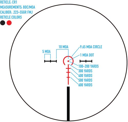 Sellmark Sightmark Presidio 1-6x24 Rifle Scope SFP CR1 Illuminated Black view 4