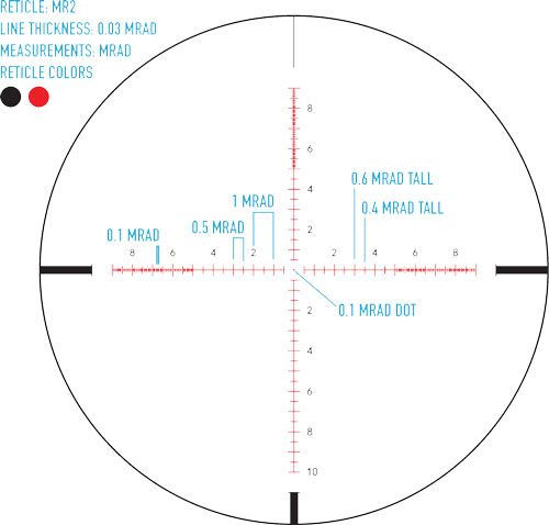 Sellmark Sightmark Presidio 3-18x50 Rifle Scope FFP LR2 Illuminated Black view 5
