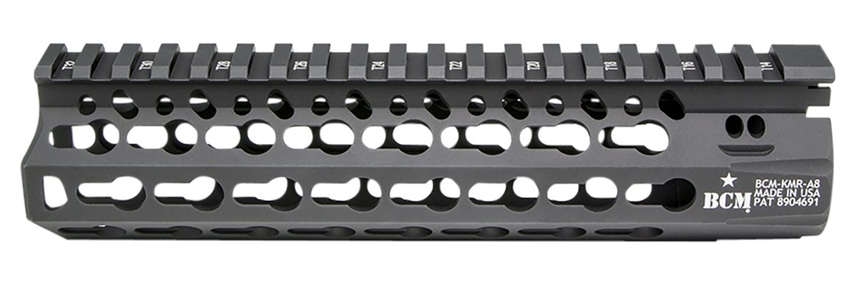 Bravo BCM KMRA8556BK Alpha Handguard 8in Keymod Style Made of Aluminum with