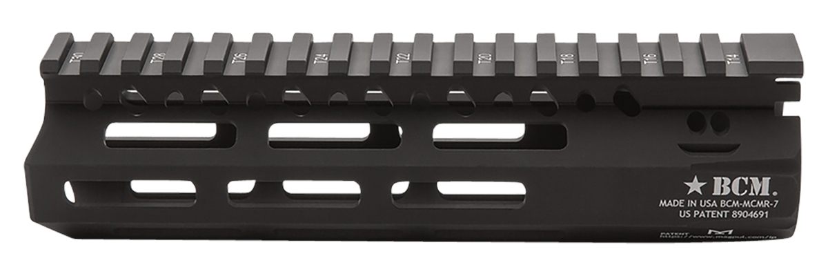 Bravo BCM MCMR7556BLK 7in M-LOK, Free-Floating Style Made of Aluminum with