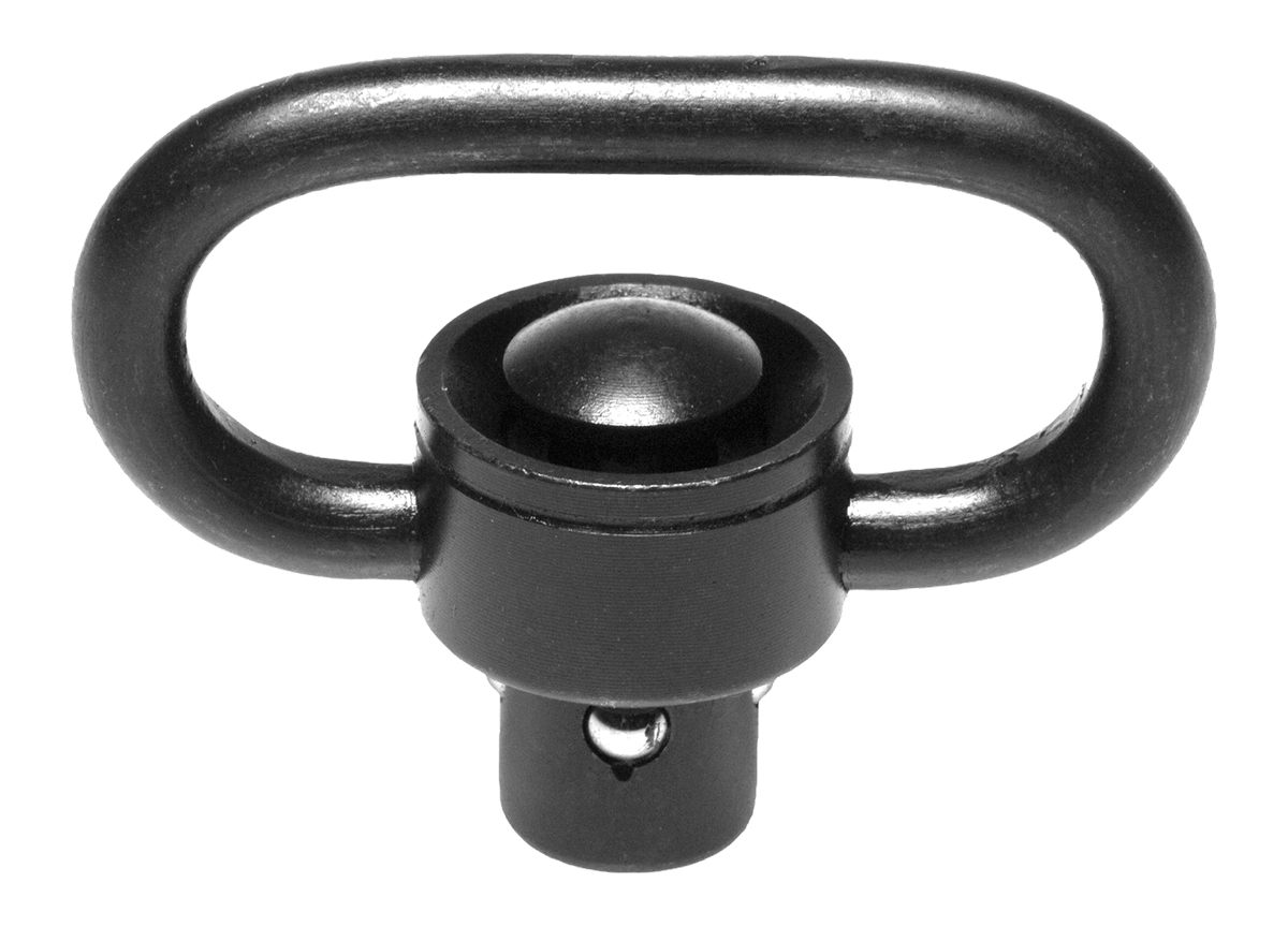 Troy Ind SMOUSSQ00BT00 Ssqd Swivel 1in Push Button Black Stainless Steel