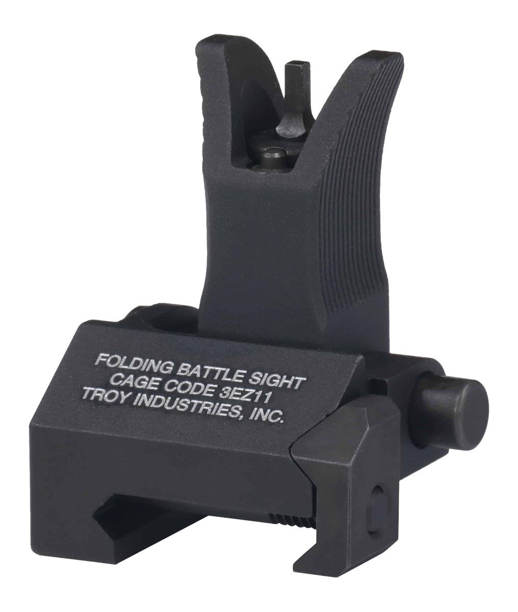 Troy Ind SSIGFBSFMBT00 Front Folding BattleSight M4 Black Hardcoat Anodized