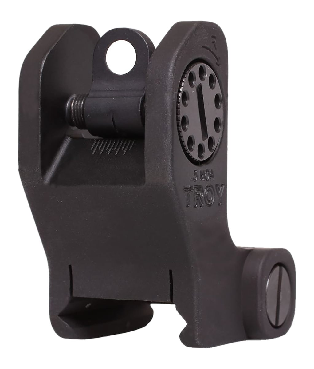 Troy Ind SSIGFRSROBT00 Rear Fixed BattleSight Round Black Hardcoat Anodized