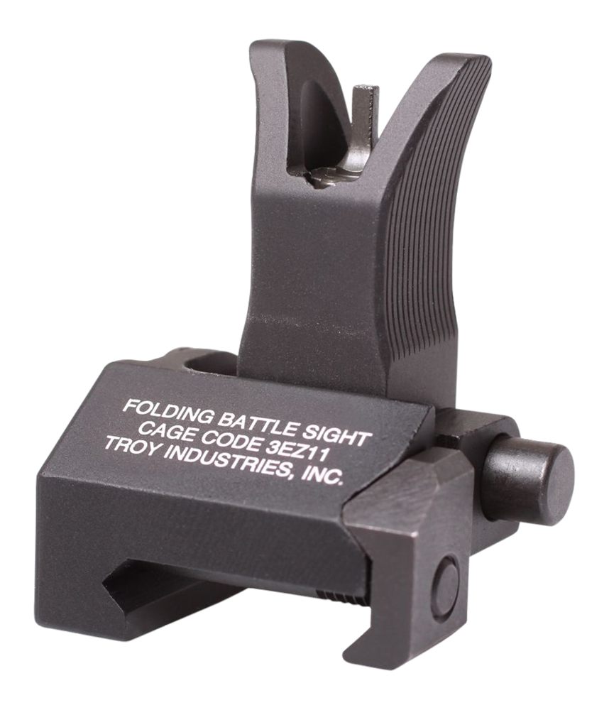 Troy Ind SSIGFBSFMBT01 Tritium Front Folding BattleSight M4 Black Hardcoat