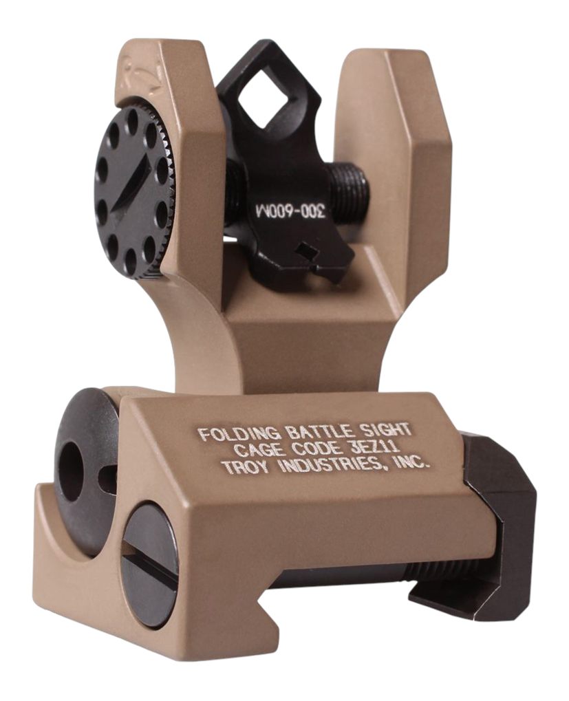 Troy Ind SSIGDOARFFT00 Rear Folding BattleSight Dioptic Flat Dark Earth for