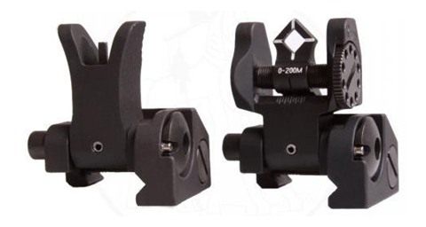 Troy Industries Micro Sight Set - M4 Front Dioptic Rear Black