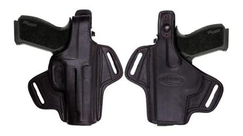Tagua Gunleather Glock 19-23-32 Thumb Break Belt Holster, Black, Right Hand view 2