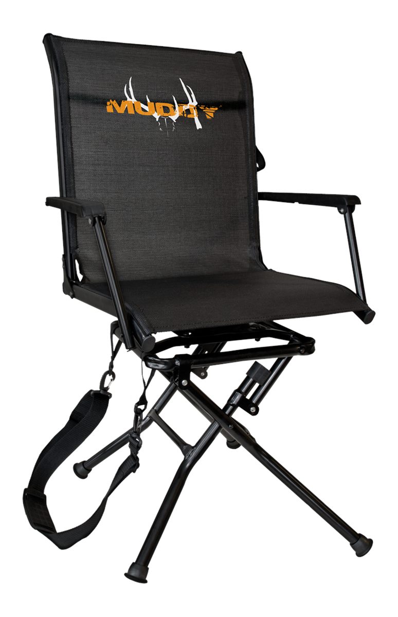 Gsm Outdoors Muddy Swivel-ease Folding Ground Seat W/flex Tek
