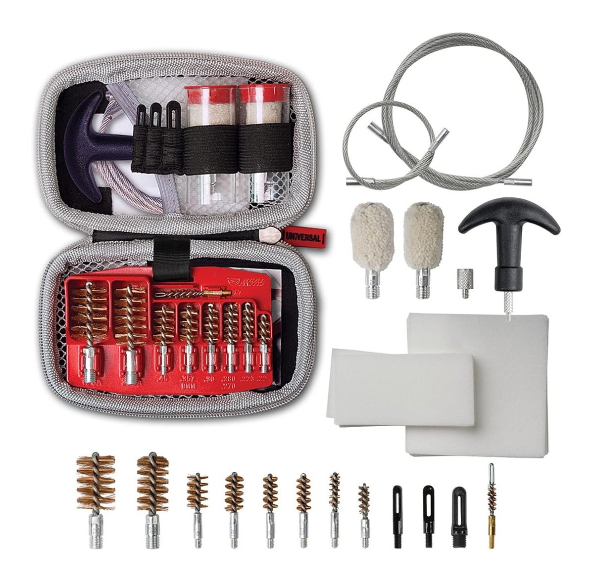 Real Avid Gun Boss Universal Cable 17-Piece Multi Caliber Cleaning Kit for