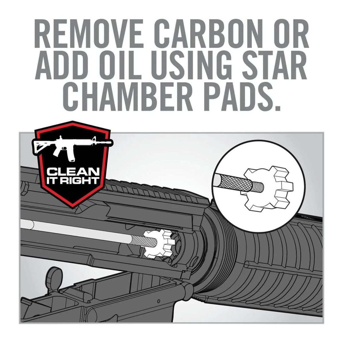 Real Avid AVAR15CP Star Chamber Cleaning Pads 223 Rem/5.56x45mm Nato Wool 2