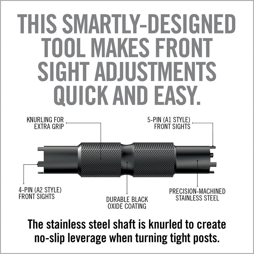 Real Avid AVAR15FSA Front Sight Adjuster Stainless Steel Black