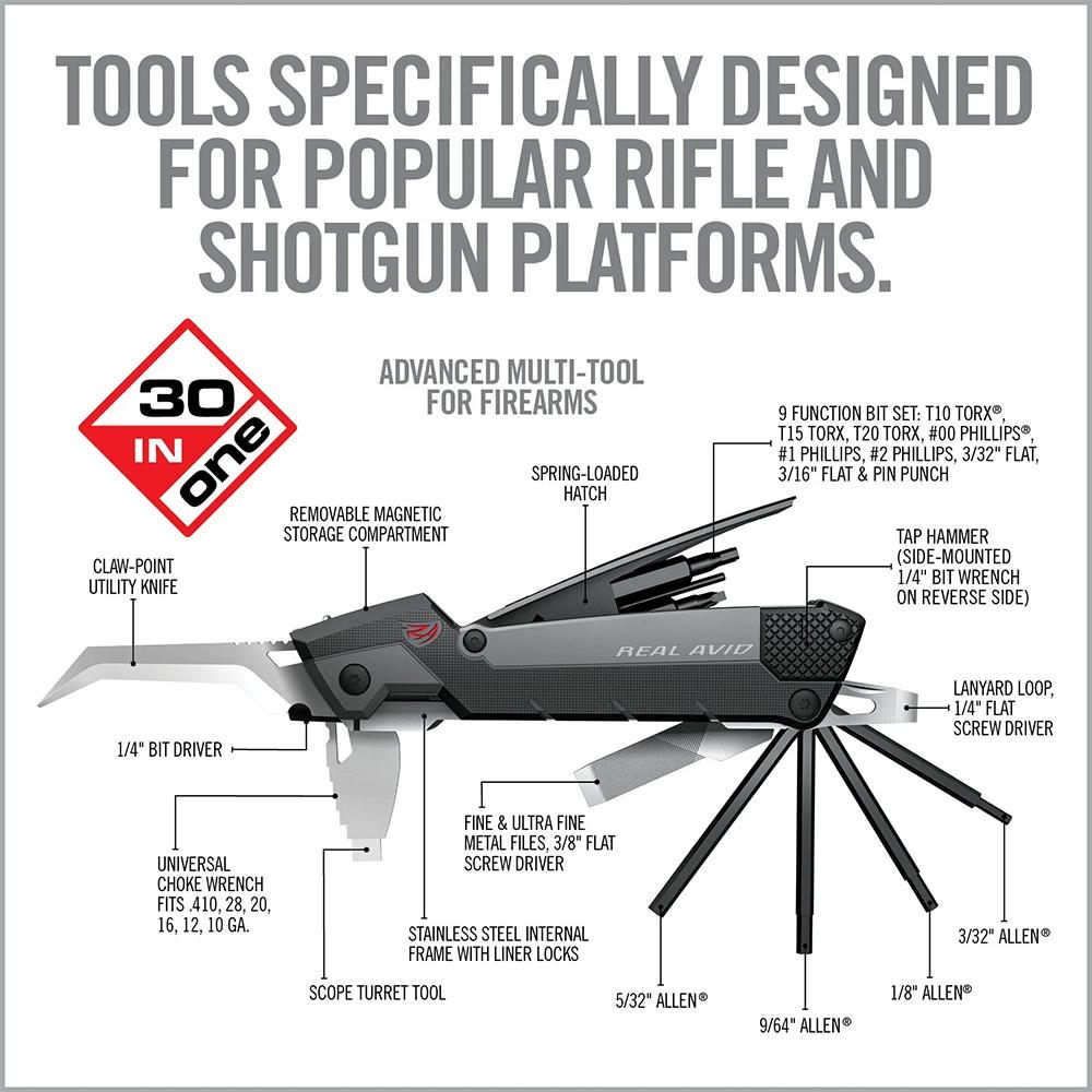 Real Avid AVGTPRO Gun Tool Pro Stainless Steel Plain/Claw Point Blade Rifle view 2