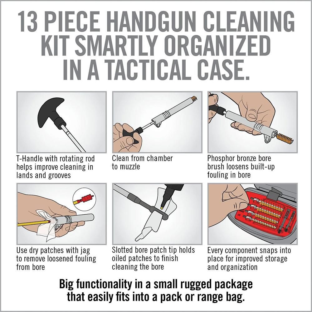 Real Avid AVGCK310P Gun Boss Cleaning Kit Multi-Caliber Handgun/Black Weath view 2