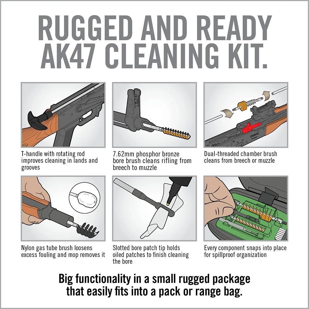 Real Avid AVGCKAK47 Gun Boss Cleaning Kit AK47/Green Weather Proof Ballisti view 2