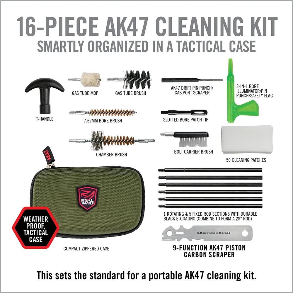 Real Avid AVGCKAK47 Gun Boss Cleaning Kit AK47/Green Weather Proof Ballisti view 3