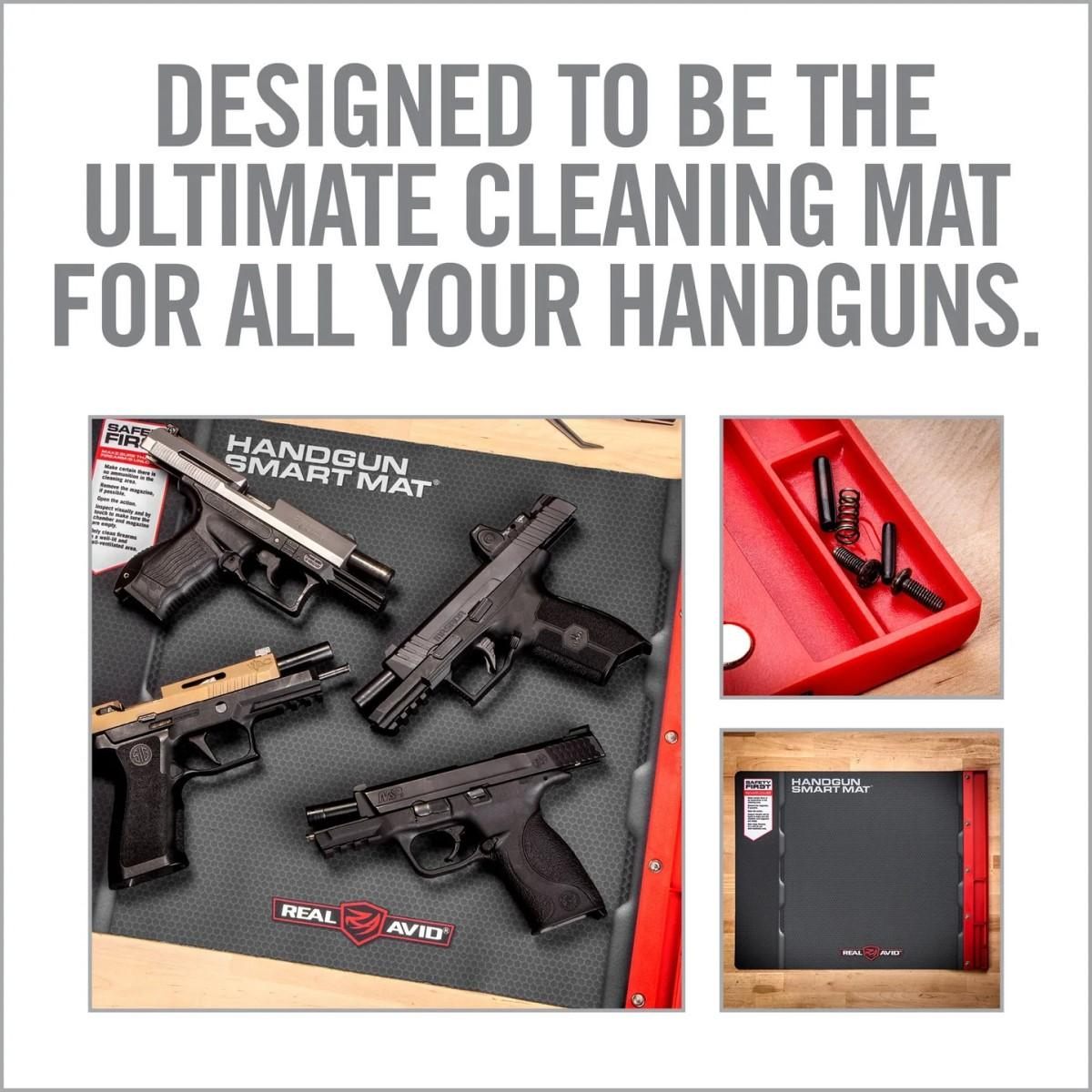 Real Avid Gun Cleaning Mat for Handguns with Magnetic Organizer Parts Tray; view 2
