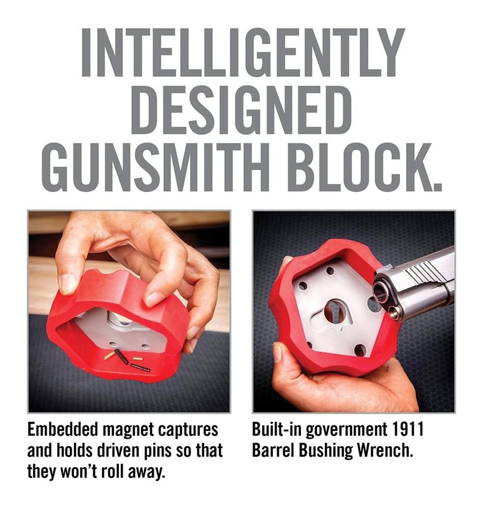 Real Avid AVSBBLK Smart Bench Block Red/Silver Handgun 1911 view 4