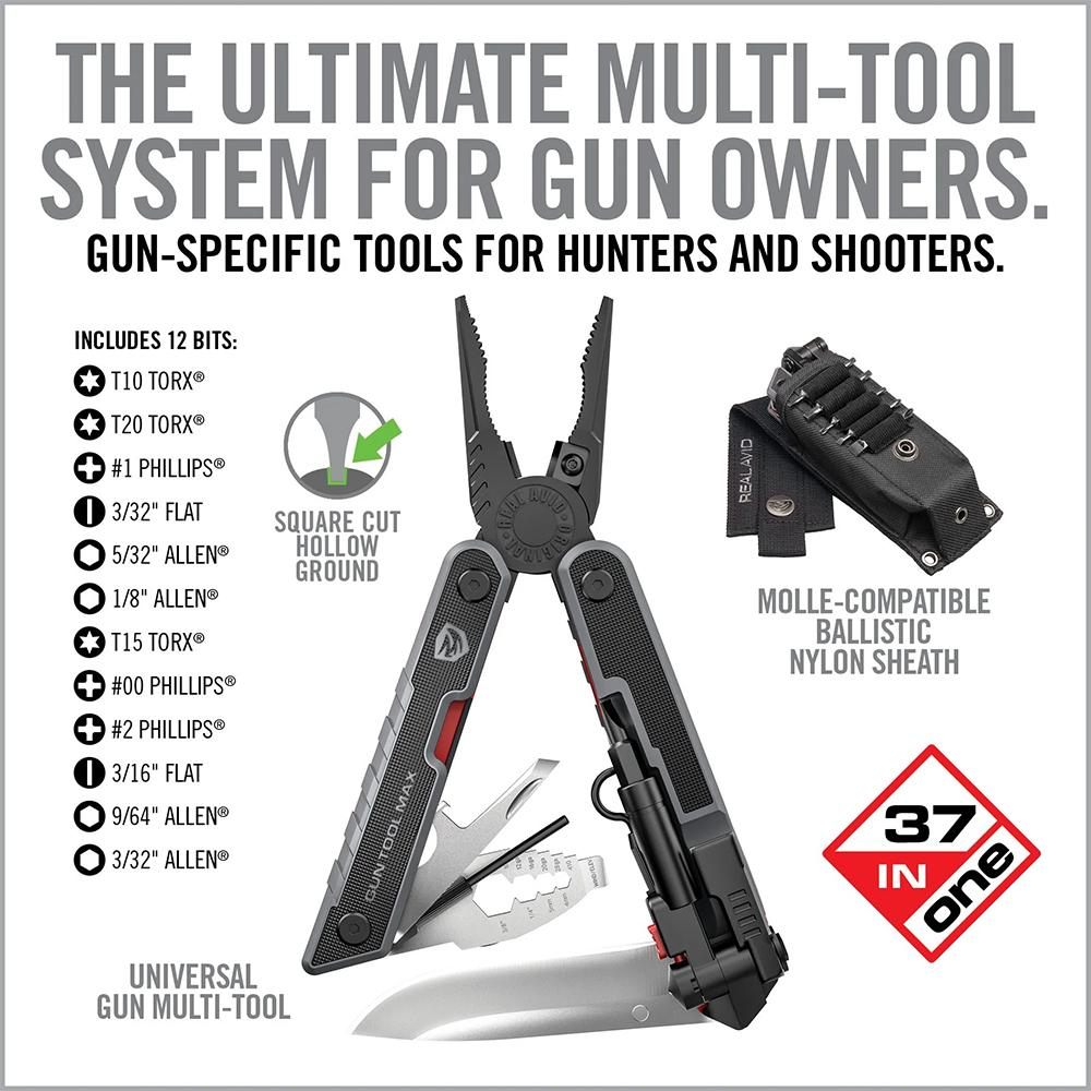 Real Avid Gun Tool Max, 37-in-1 Multitool for Pliers, Wire Cutters, Knife B view 5