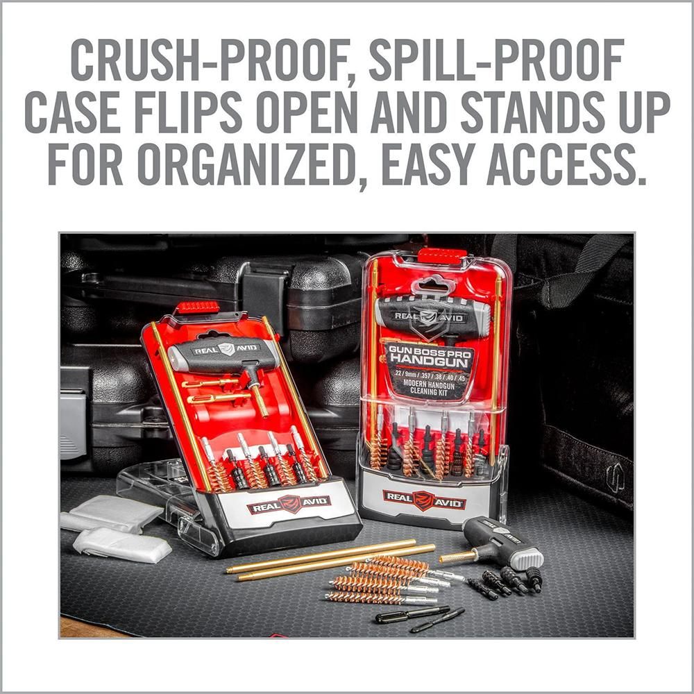 Real Avid Avgbprop Gun Boss Cleaning Kit Multi-Caliber Pistol Firearm Slott