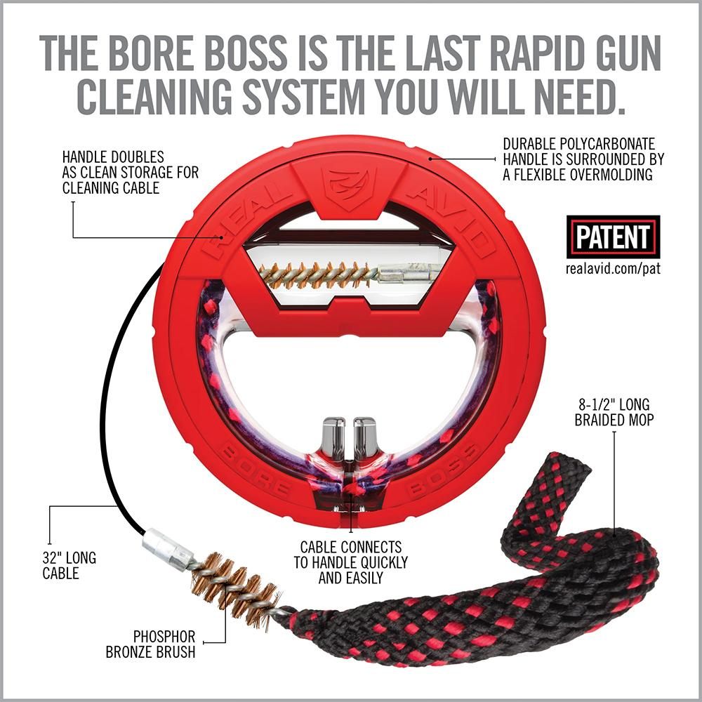 Real Avid AVBB40 Bore Boss 10mm/40 Cal Handgun Firearm Polycarbonate 8.50in view 3