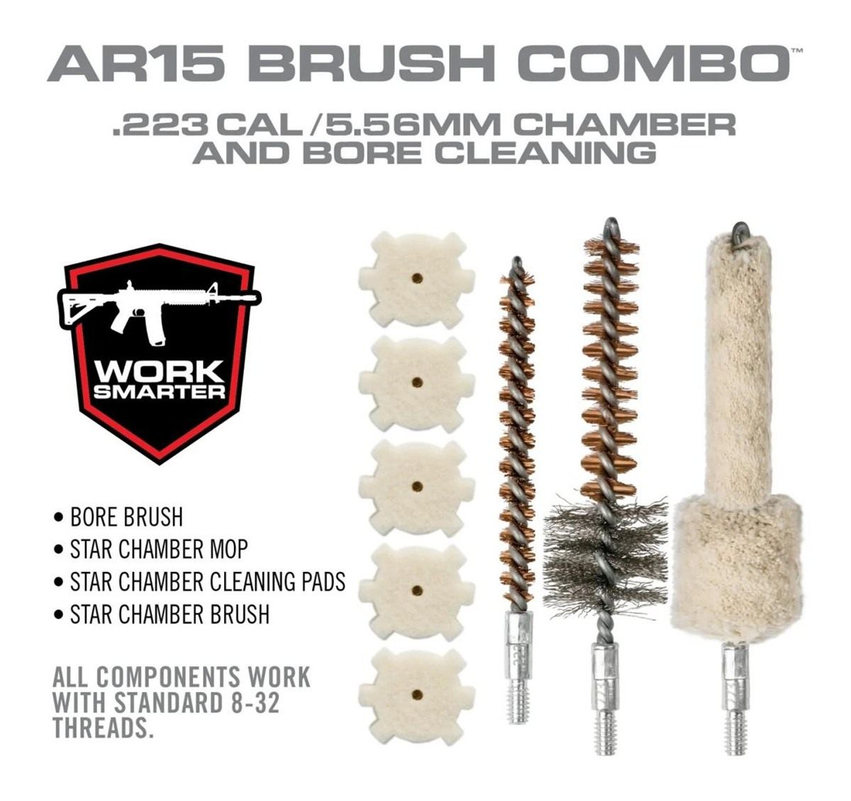 Real Avid Brush Combo: Star Chamber Pads, Mop and Bore for Modern Sporting view 4