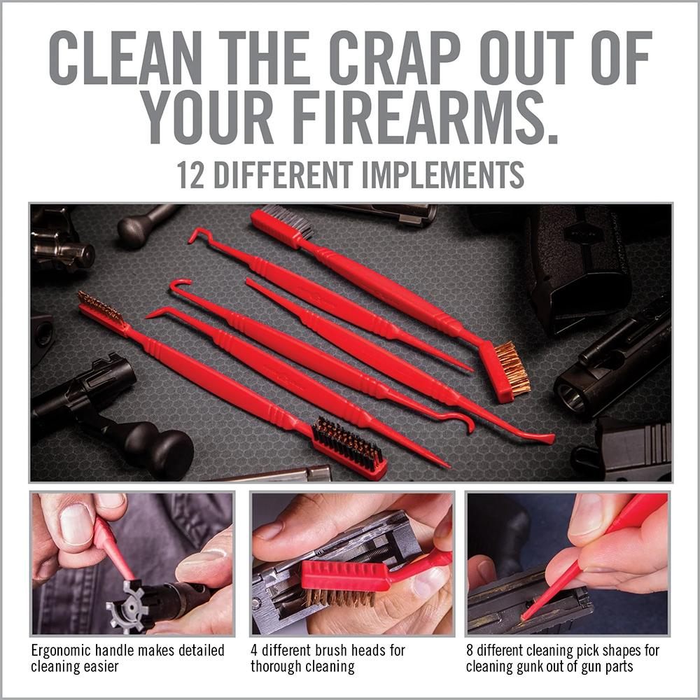 Real Avid AVPBS Accu-Grip Picks Brushes Rifle/Shotgun Firearm Plastic 8.25i